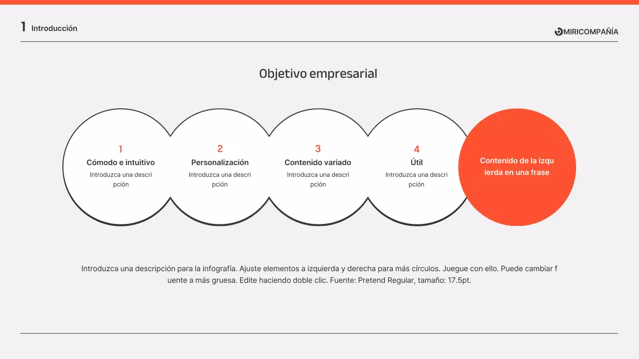 Presentaciones de informes empresariales en naranja y gris