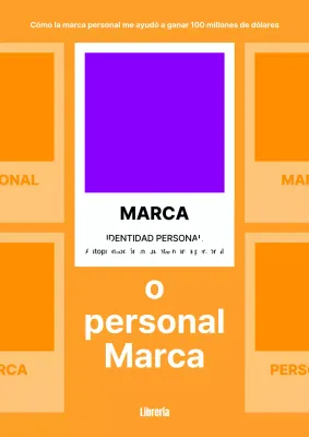 Portada sencilla de libro de marca personal en naranja y morado