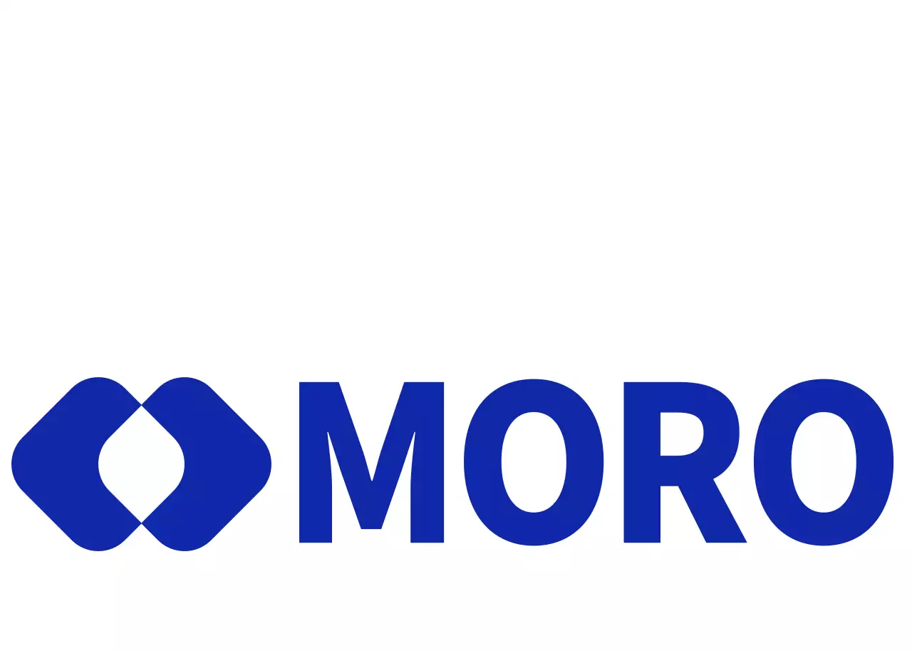 Logotipo corporativo sencillo en blanco y azul marino