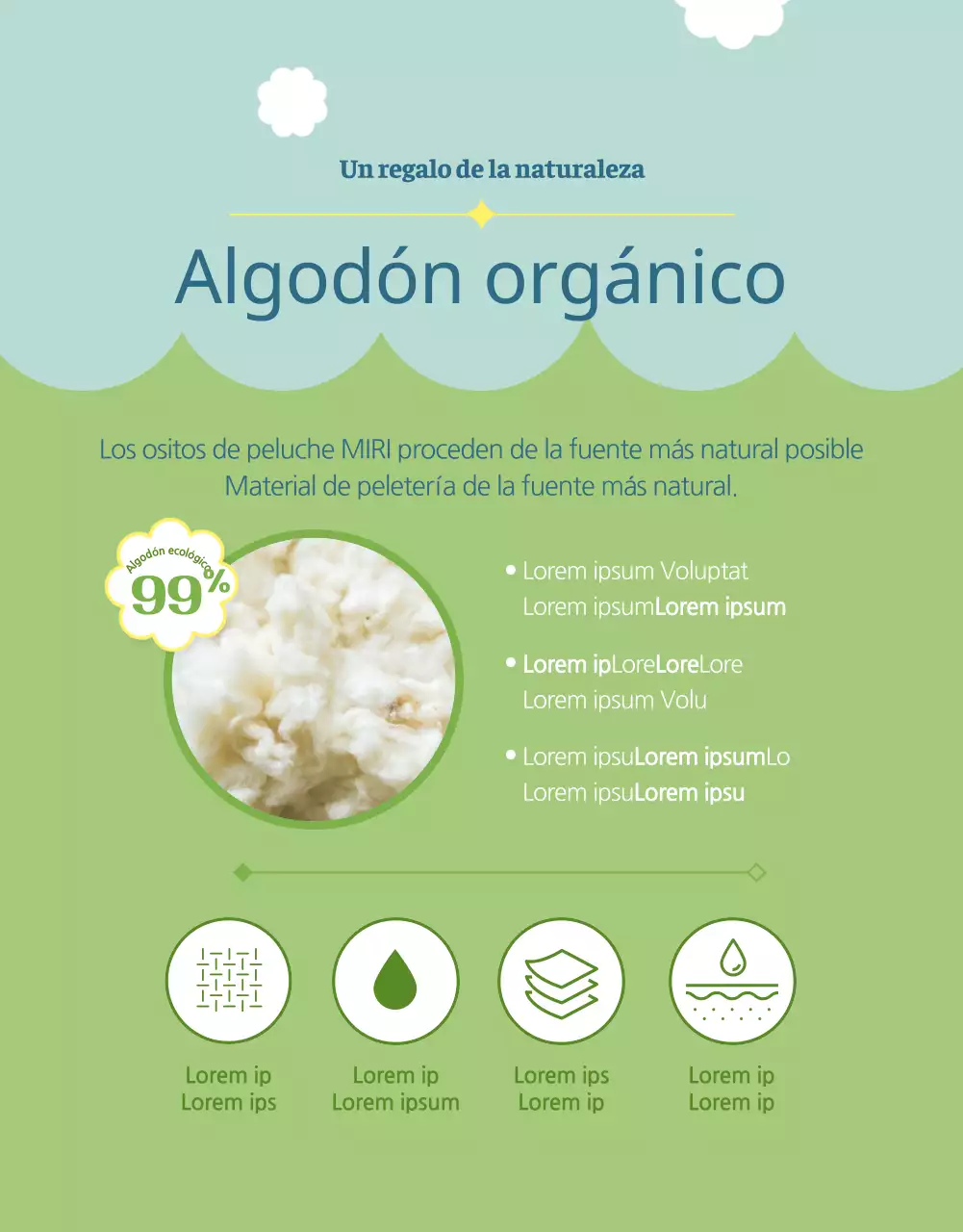 Una propuesta de financiación para un muñeco de peluche rosa y azul claro