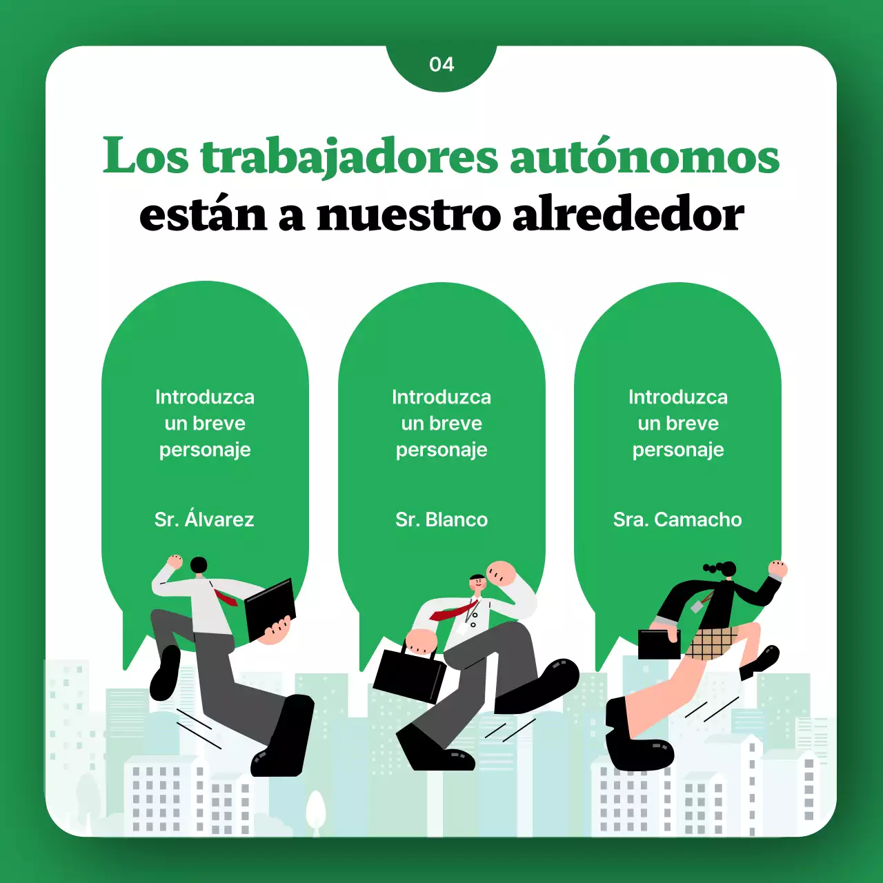 Promociona tu plataforma de trabajadores autónomos con simpáticas ilustraciones verdes