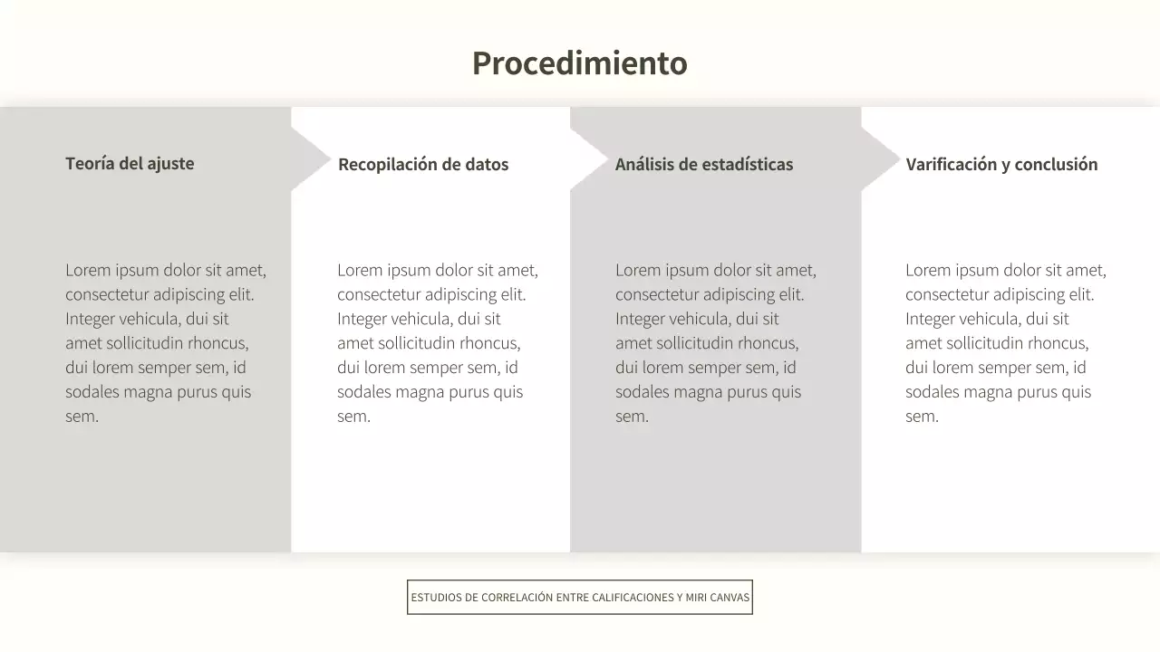 Una presentación en papel básica, minimalista, despejada y en blanco roto