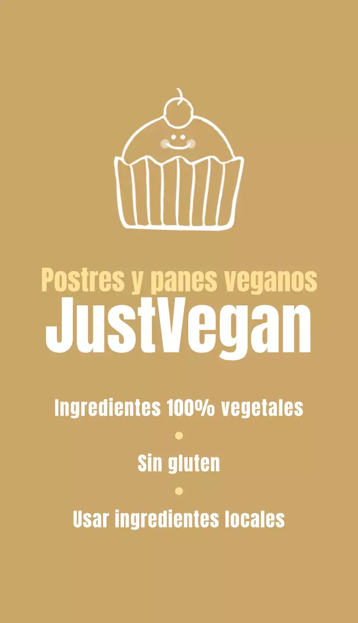 Promociona tu pastelería con una bonita ilustración de cupcake en blanco y amarillo claro