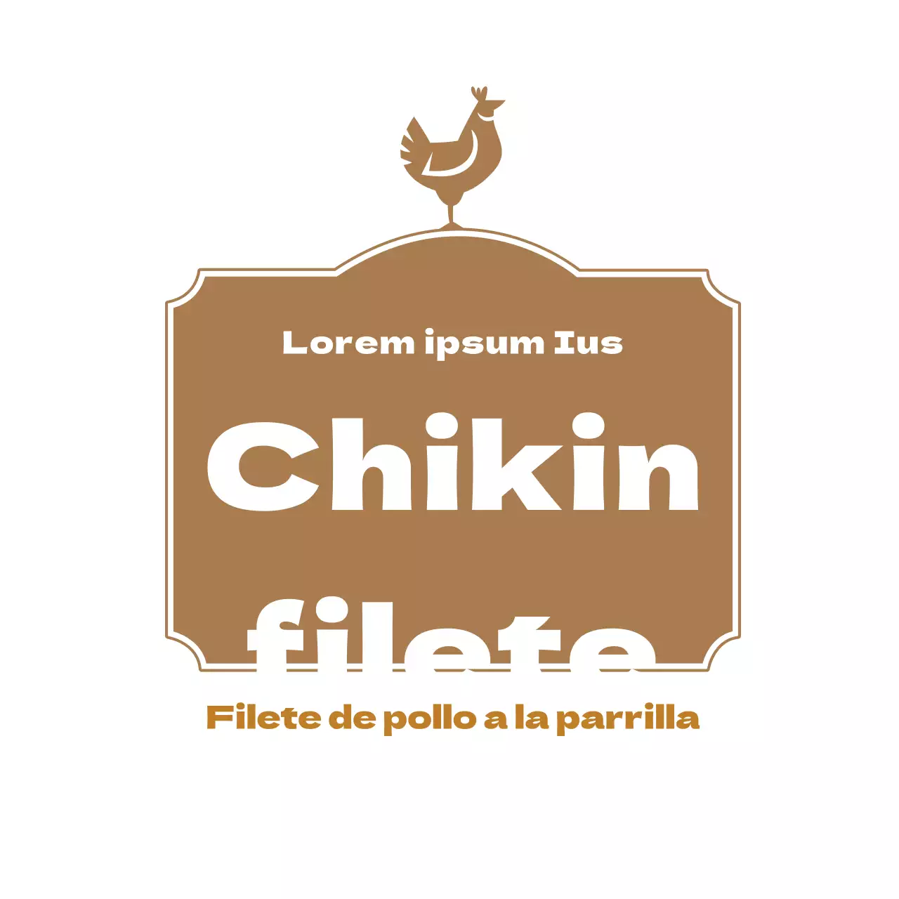 Etiqueta de filete de pollo