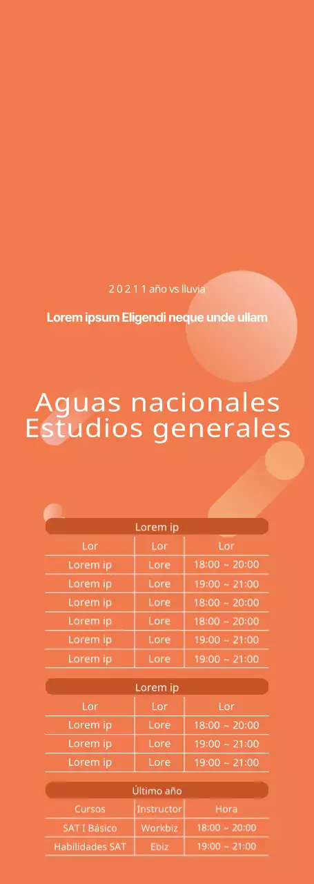 Naranja y blanco limpios para anunciar y promocionar las aperturas de formación