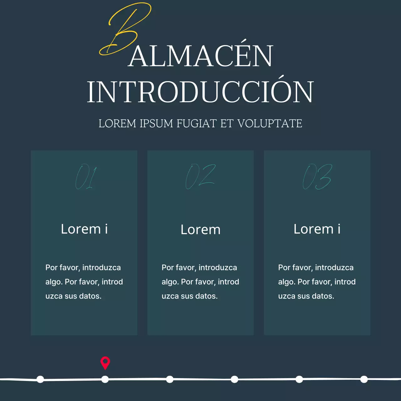 Guía de una librería moderna en azul marino