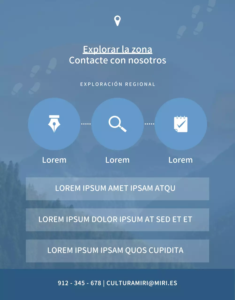 Programa de exploración del área de concepto Polaroid en verde claro y amarillo