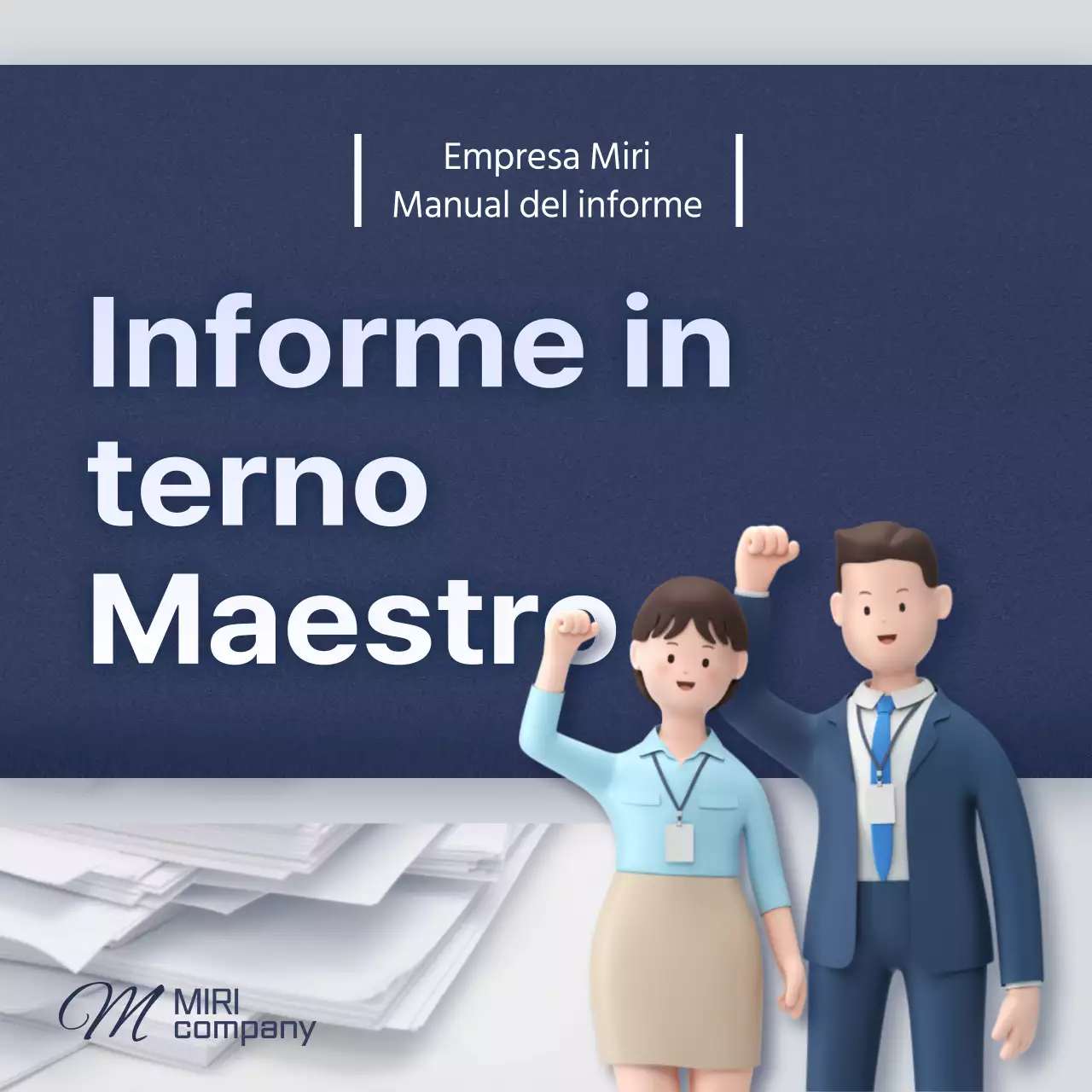 Un manual de información limpio, azul y gris