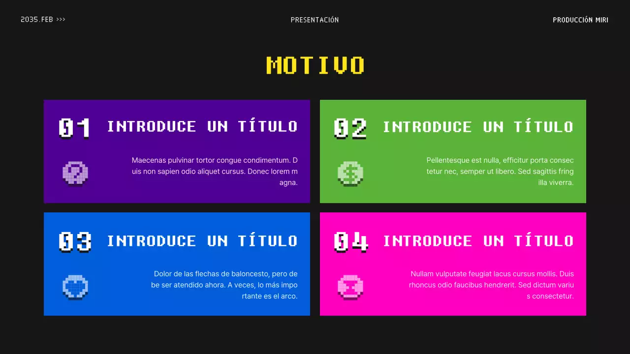 Propuesta de vídeo para un colorido concepto de emisión retro