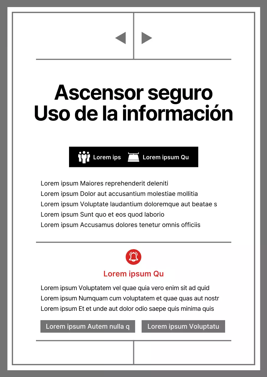 Un rótulo de ascensor en blanco y negro con forma de ascensor