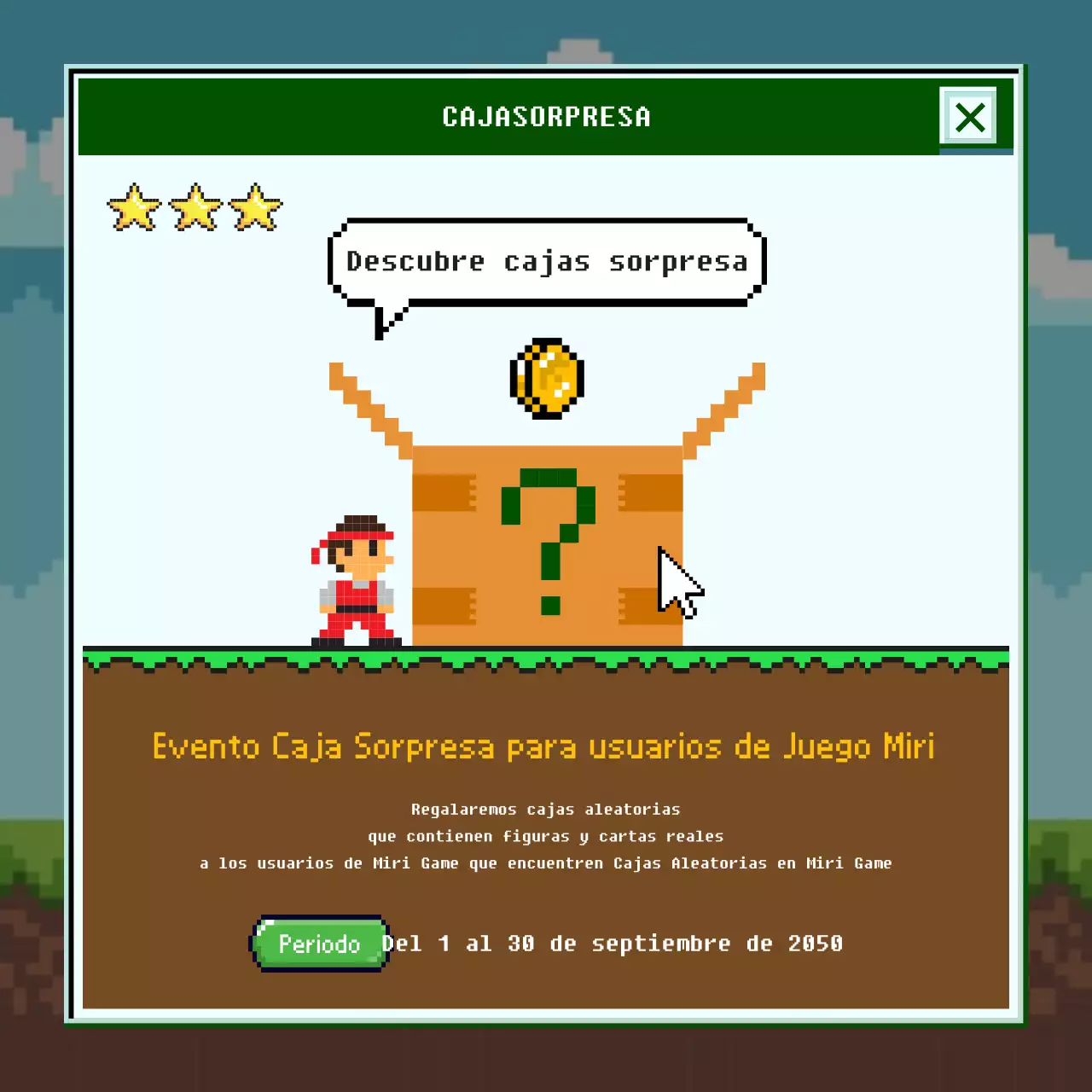 Retro Windows Concept Game Random Box Event