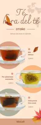 Promover bebidas de café beige y otoñales