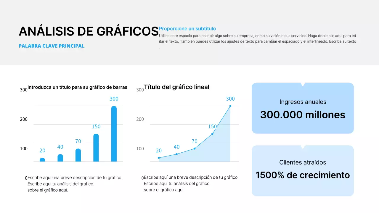 Negocio sencillo en blanco y azul claro