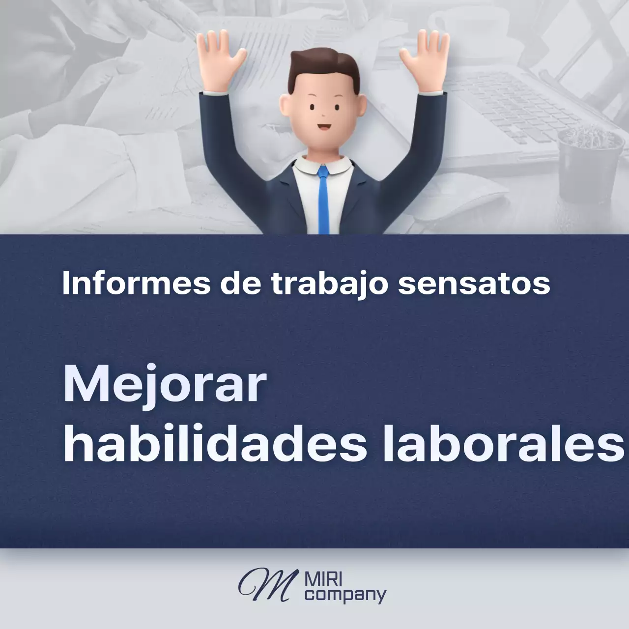 Un manual de información limpio, azul y gris