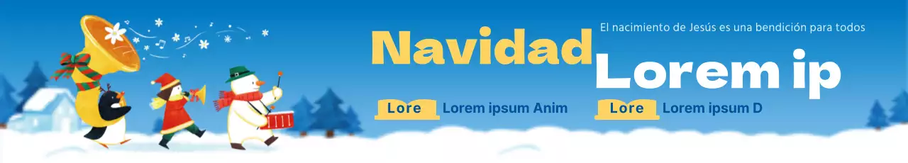 Banderín de Navidad de la Escuela Bíblica de la Nieve Azul Claro