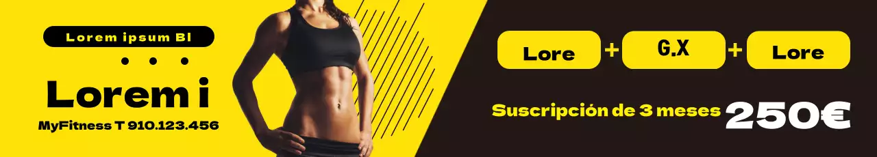 Eventos de fitness en amarillo