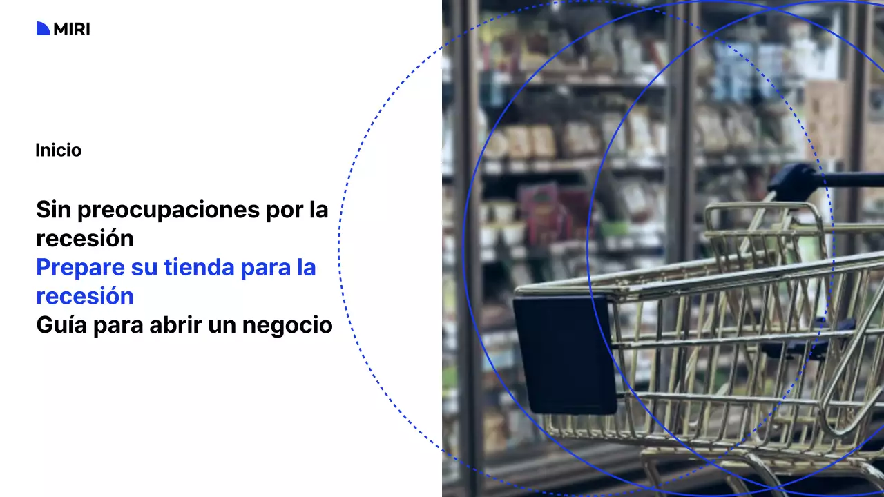 Guía para crear un centro comercial con una combinación de colores blanco, azul y negro y un diseño cuadriculado