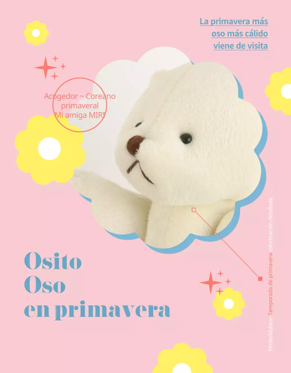 Una propuesta de financiación para un muñeco de peluche rosa y azul claro