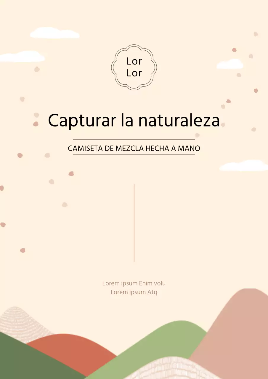 Bonito cartel promocional de una casa de té con fondo marfil