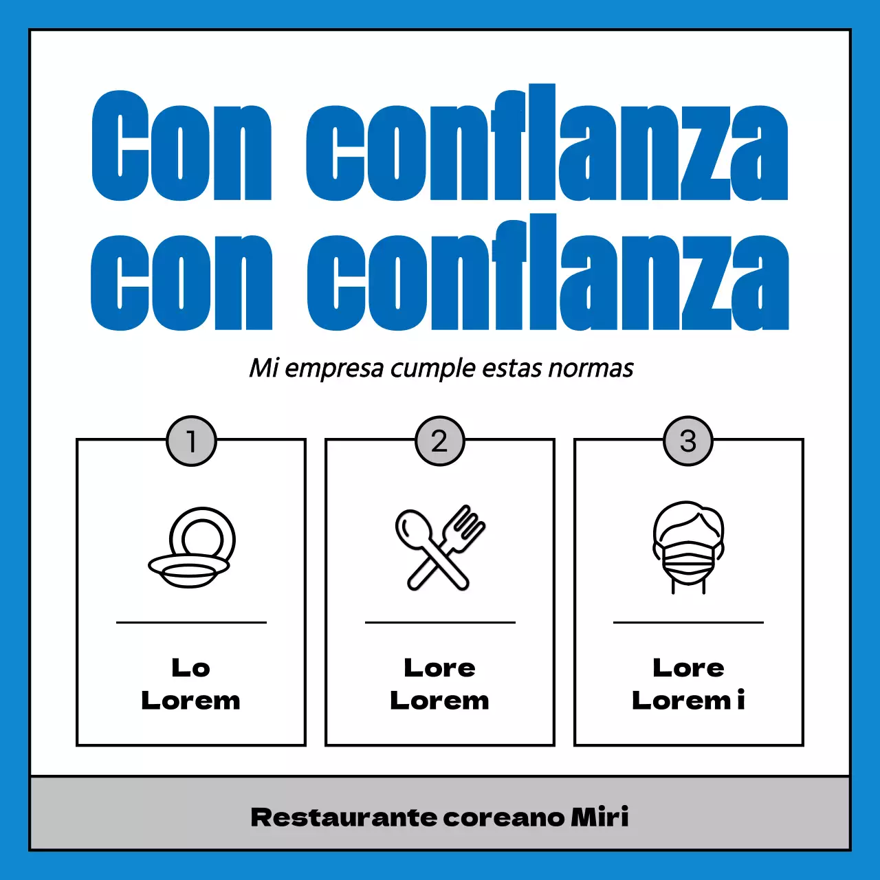 Higiénico, azul y limpio, Contenido del restaurante Tenderloin