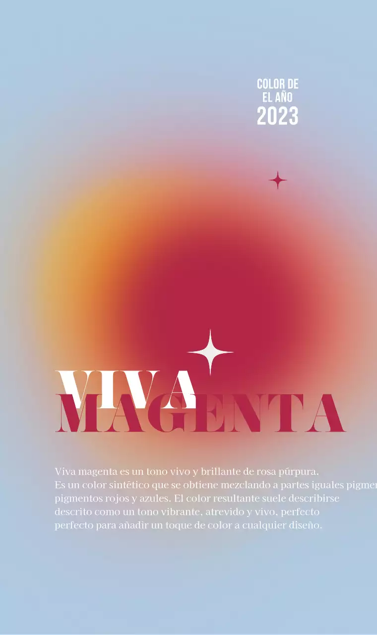 Elegantes degradados y texto en rojo y azul claro