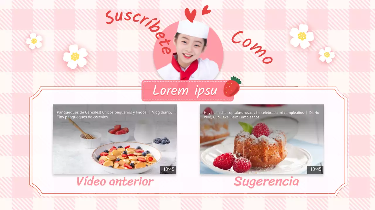 Última página de miniaturas de clases de cocina en YouTube