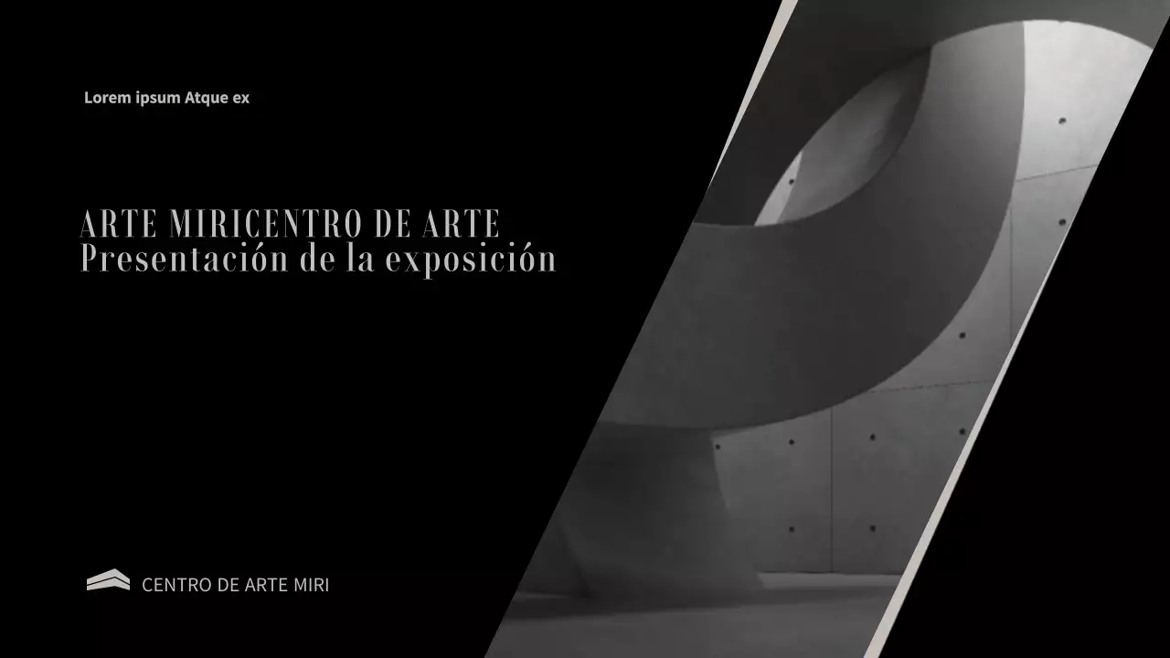 Una introducción a una lujosa exposición museística en negro y beige