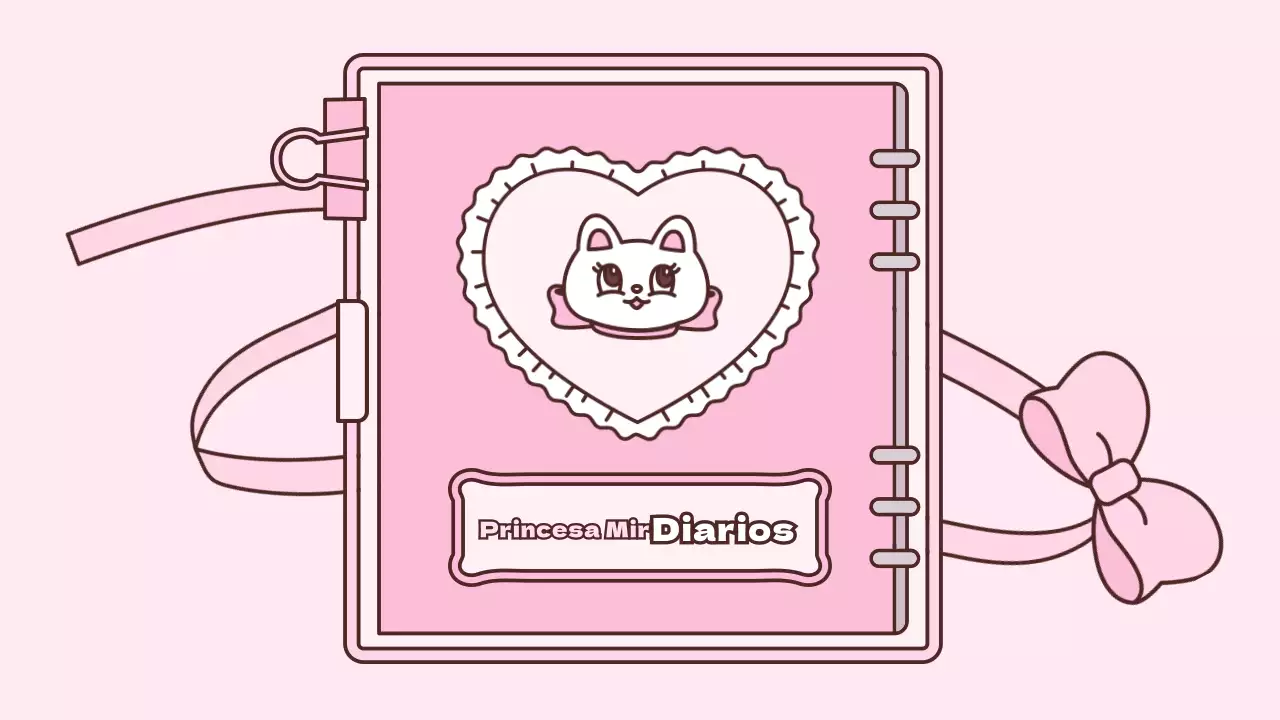 Bonito kit de presentación del concepto de agenda en rosa