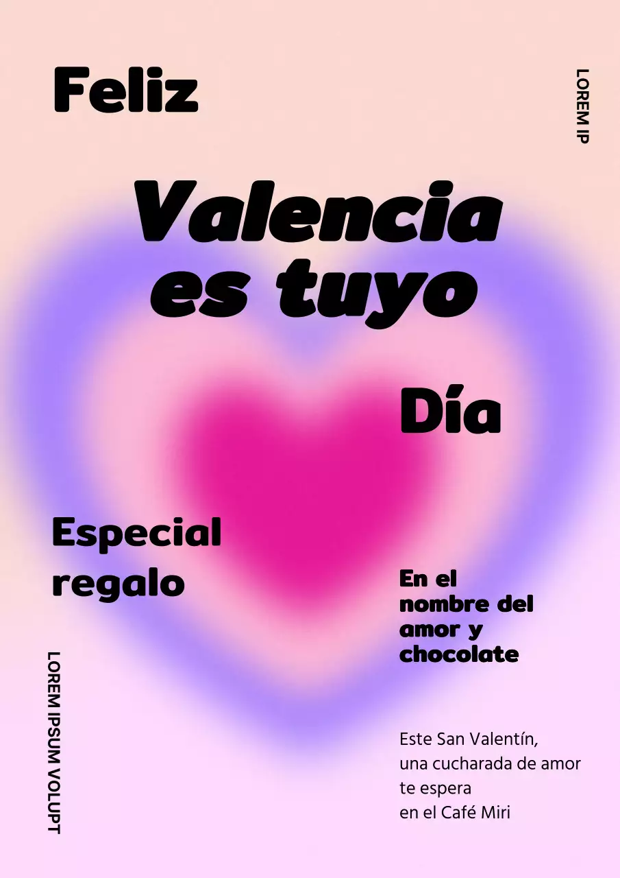 Regalo de San Valentín con fondo degradado de corazones