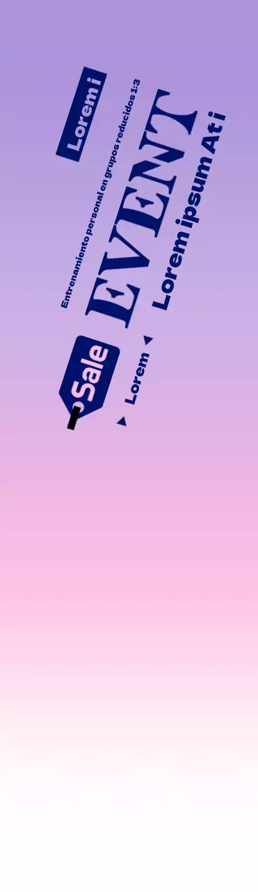 Promocione eventos de grupos de gimnasia con un fondo degradado