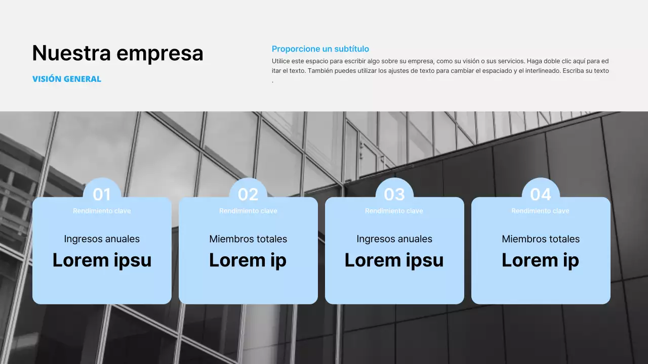 Negocio sencillo en blanco y azul claro