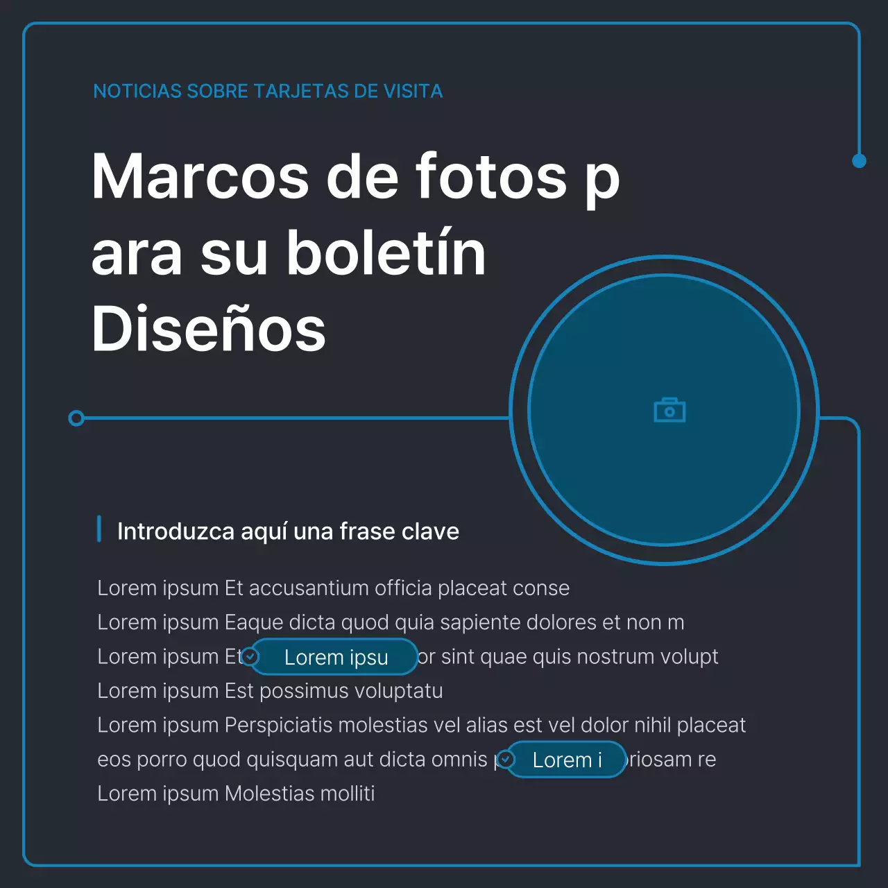 Formas geométricas sencillas en negro y azul para los negocios