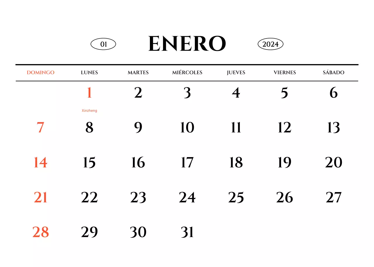 Calendario de pared de estilo sencillo con concepto de fotografía de viajes emocional en blanco y negro