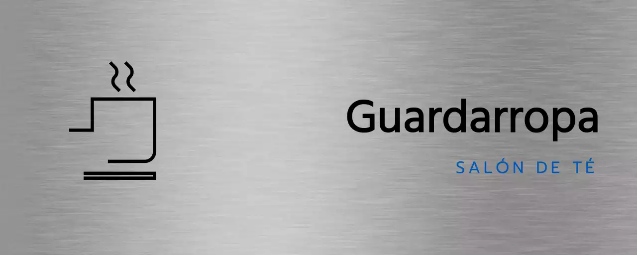 Nombres de lugares y planos de la empresa con sencillos iconos negros y azules