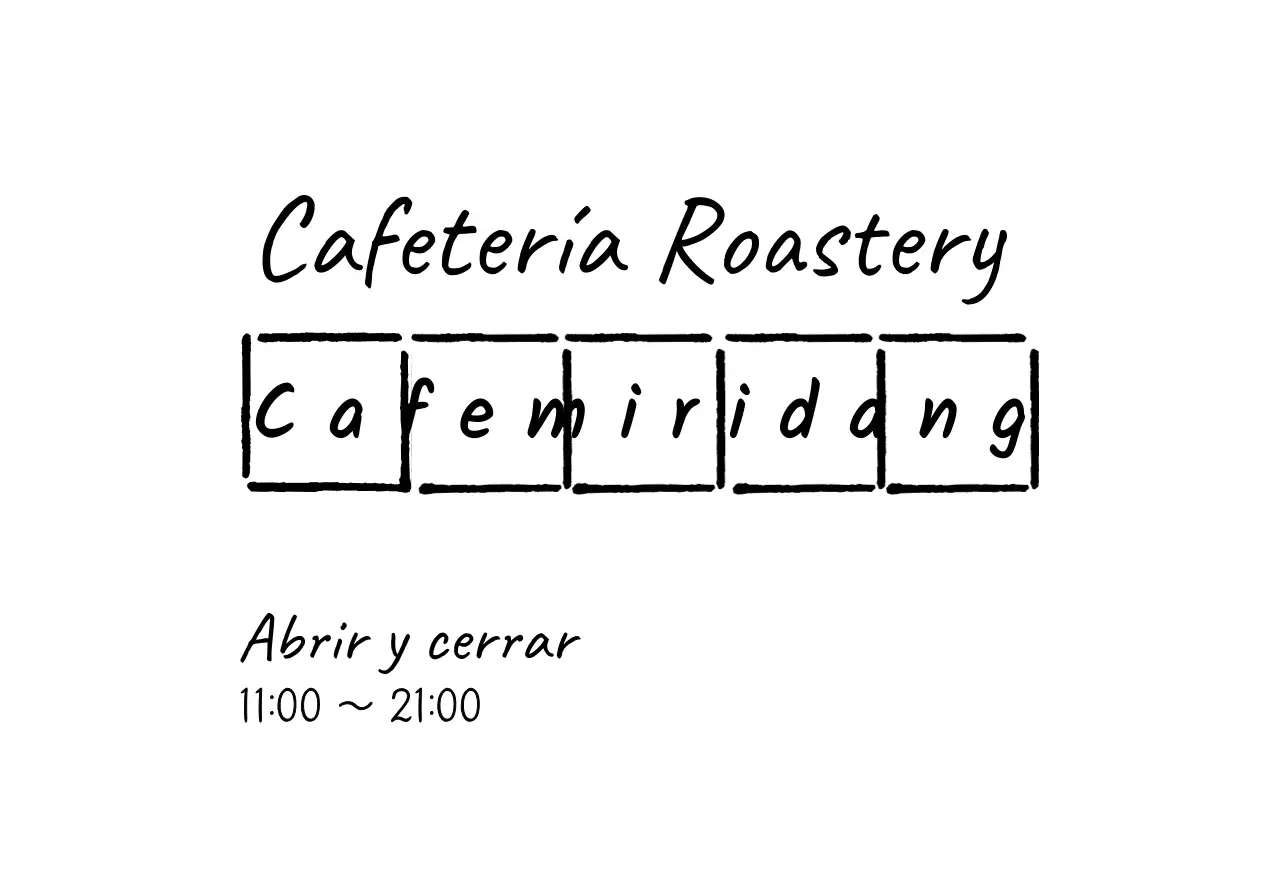 Papel manuscrito negro horizontal escritura a mano logotipo café