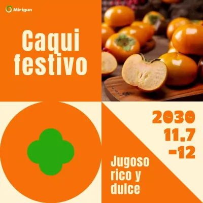 Promocionar las fiestas del arce con formas naranjas