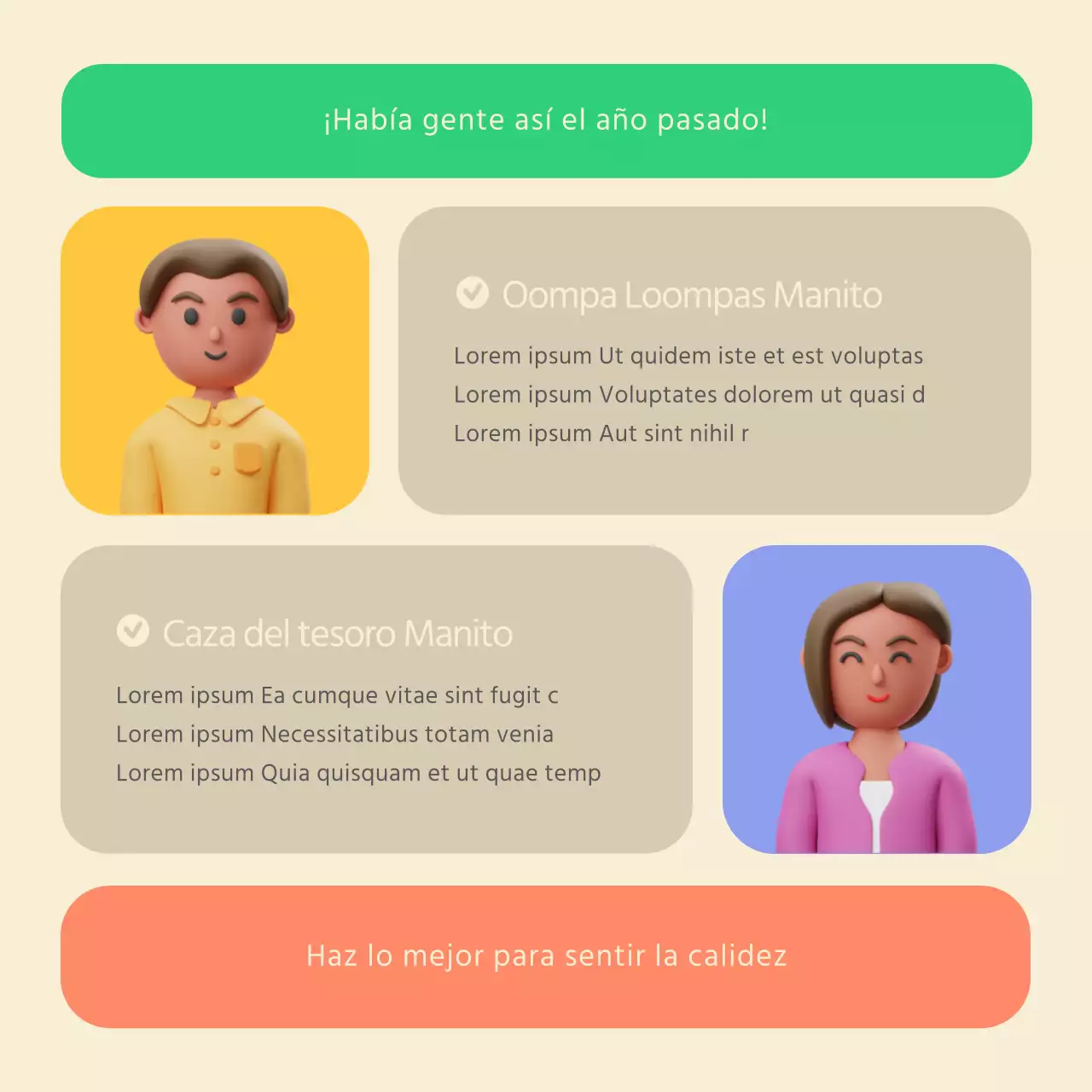 Evento manito 3D estereoscópico en colores pastel