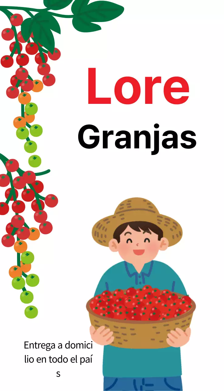 Ilustración roja linda granja de productos