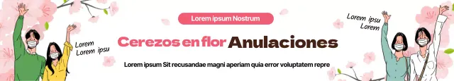 Cancelaciones de actos por el florecimiento de los cerezos ilustrados en rosa