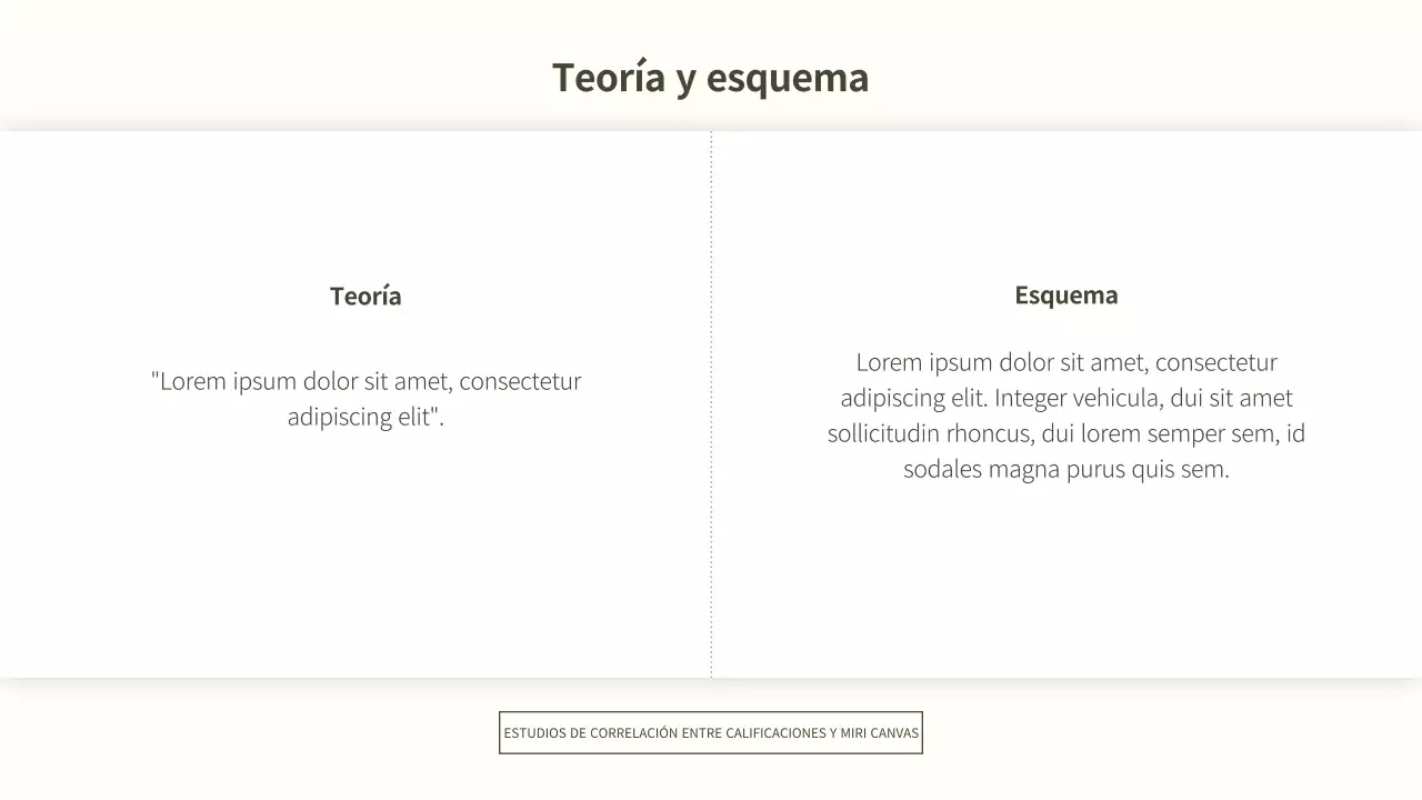 Una presentación en papel básica, minimalista, despejada y en blanco roto