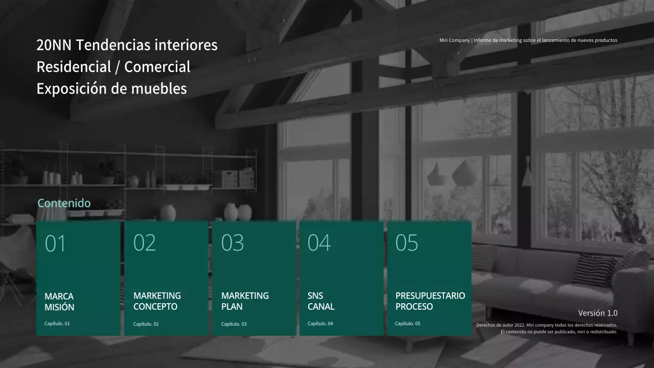 Plan de marketing online para muebles verde oscuro