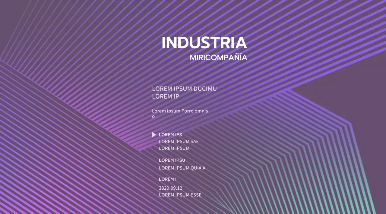 Seminario de negocios con degradado gráfico morado y negro