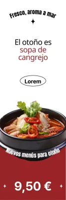 Catering de temporada otoñal con fuentes atrevidas, diseños de fotos y toques rojos