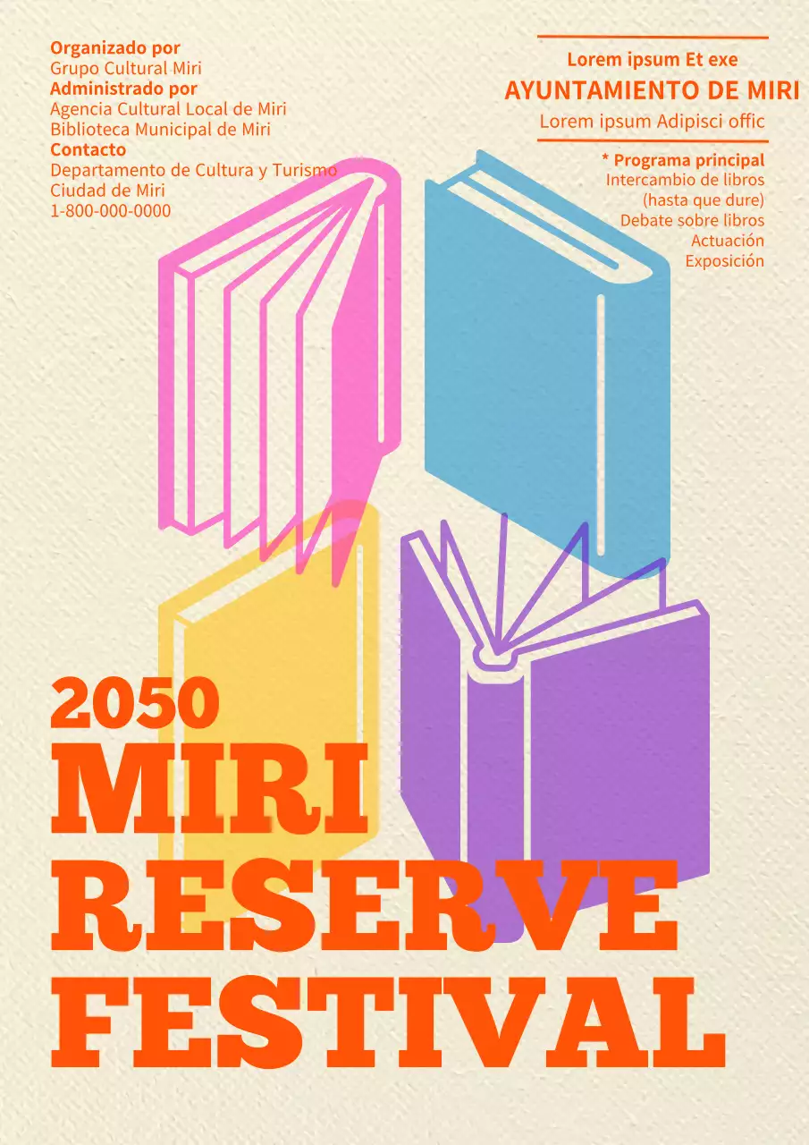 Festival editorial naranja, repleto de textos
