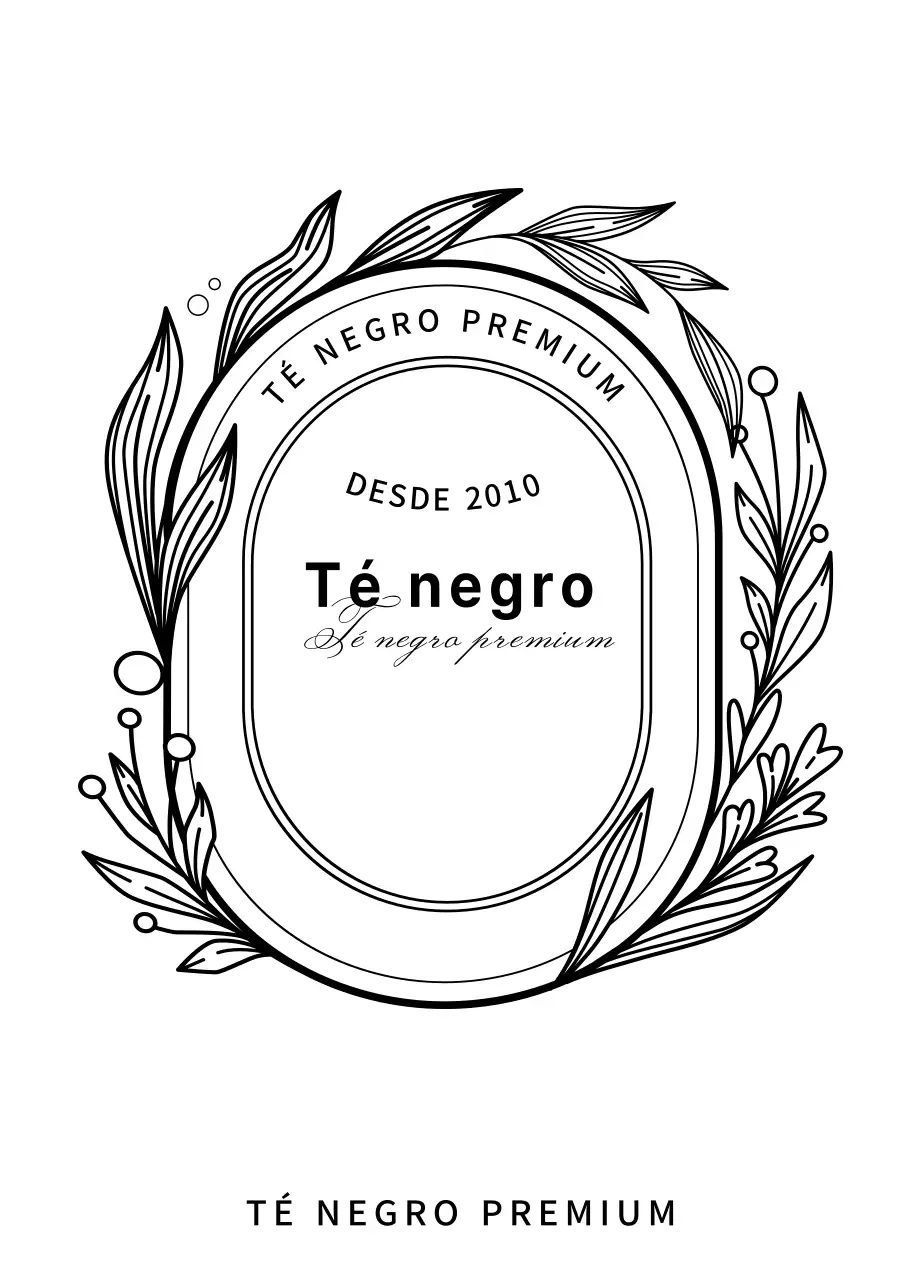 Ilustración de línea Paquete de té negro
