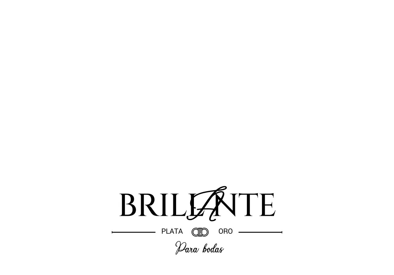 Diseño con el logotipo de una joyería exclusiva para bodas, en negro y con clase