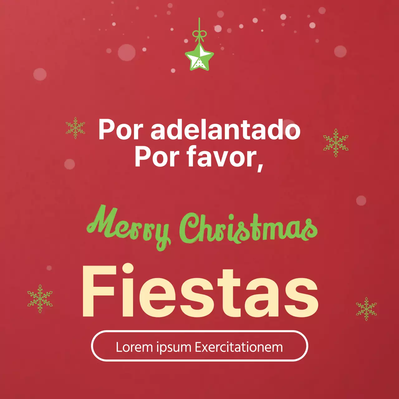 Caligrafía en forma de árbol sobre fondo rojo