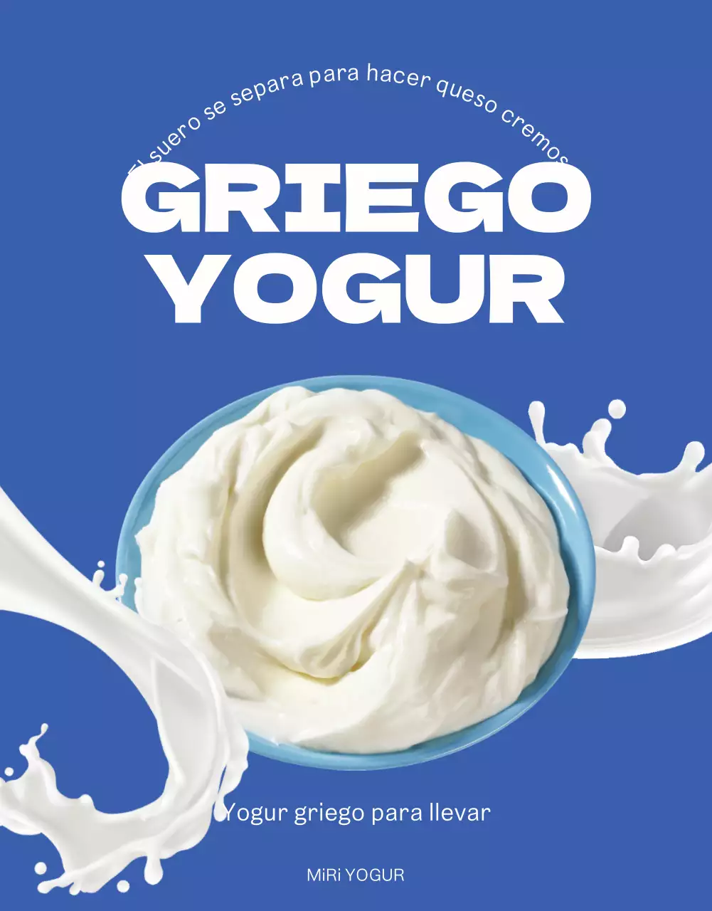 Yogur griego azul amarillo vivo limpio página detallada
