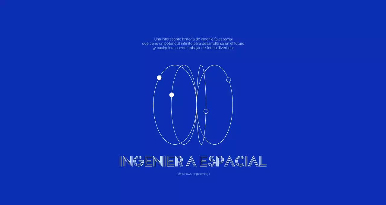 Concepto de ingeniería sencillo y limpio en azul marino y blanco.