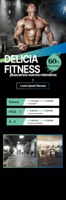 Estilo limpio en verde lima y azul para captar y promocionar nuevos miembros en la Diet Petite Shop.